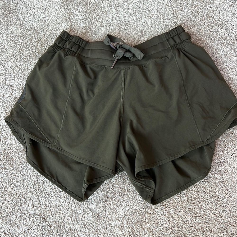 lululemon army green shorts